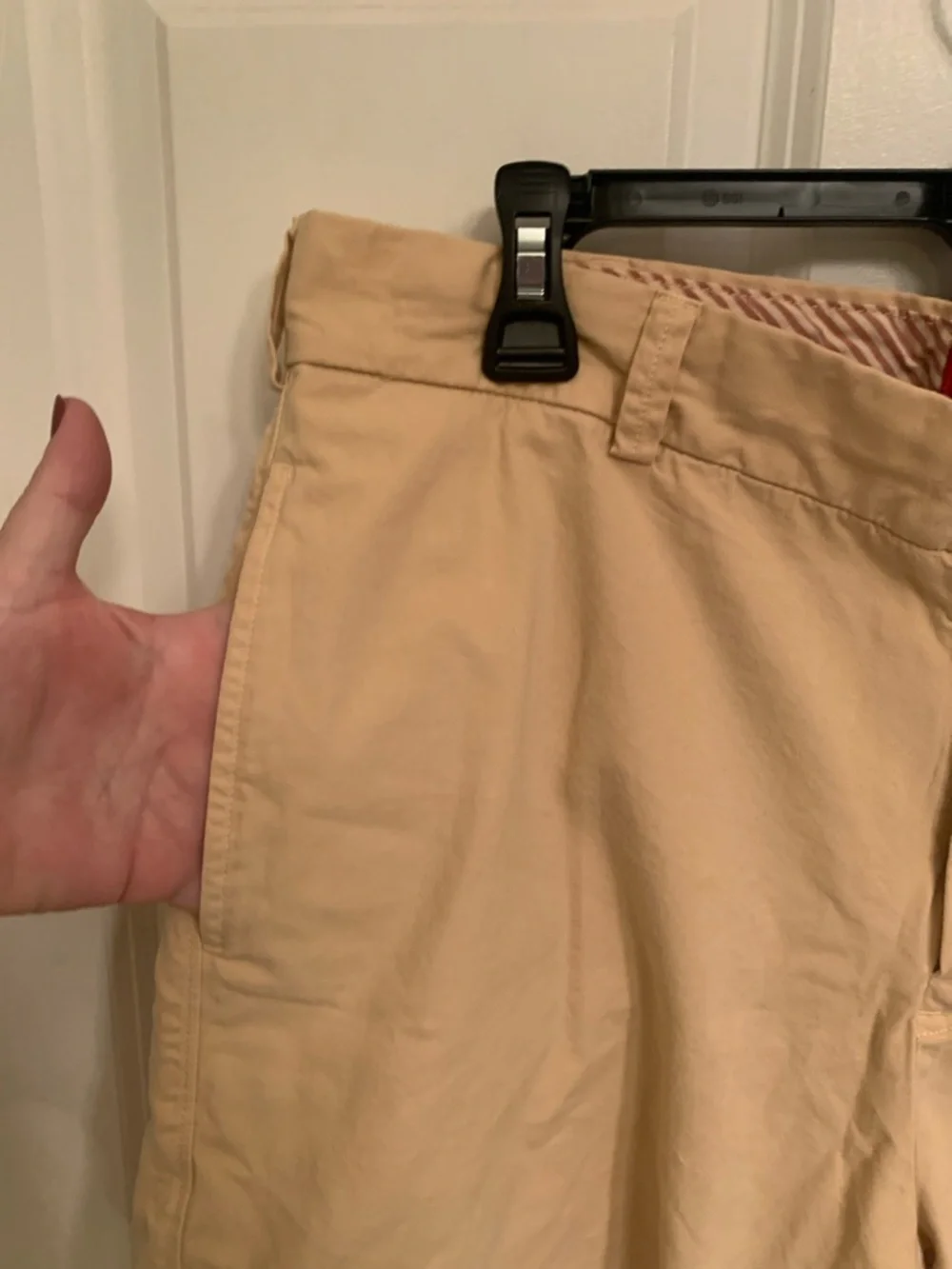 Southern Proper Men's Light Tan Flat-Front Cotton Shorts